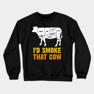 BBQ Smoke Cow Crewneck Sweatshirt